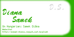 diana samek business card